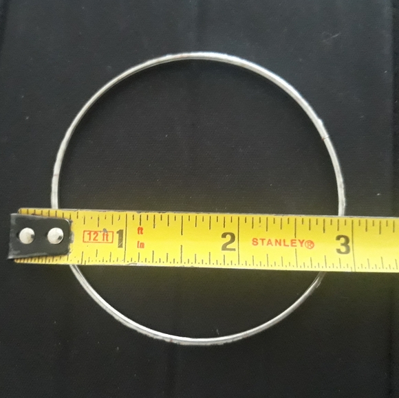 ATC Rhinestone Bike Chain Bracelet 7" + Silver Tone Bangle Bracelets - Picture 10 of 15